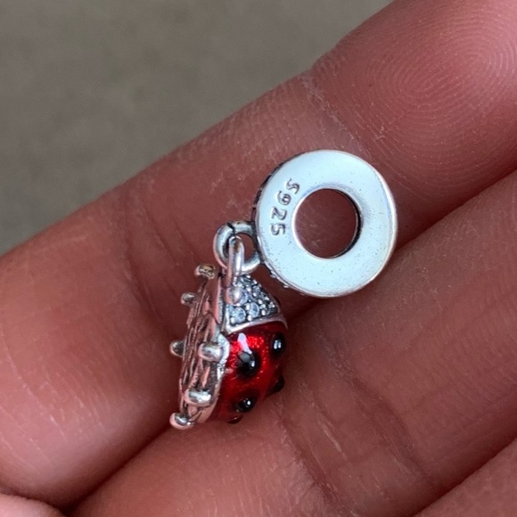 NWOT Red Ladybird Ladybug Dangle Charm - Picture 8 of 9